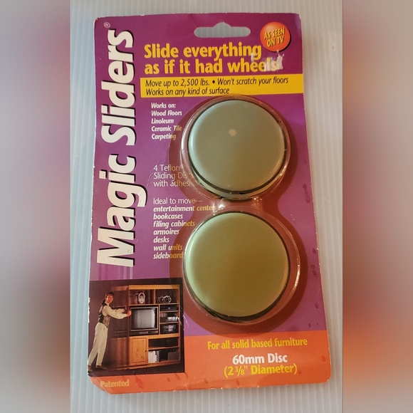 Magic Sliders 2 3/8" Round  4 in package As Seen On TV 60mm Disc - Picture 1 of 4